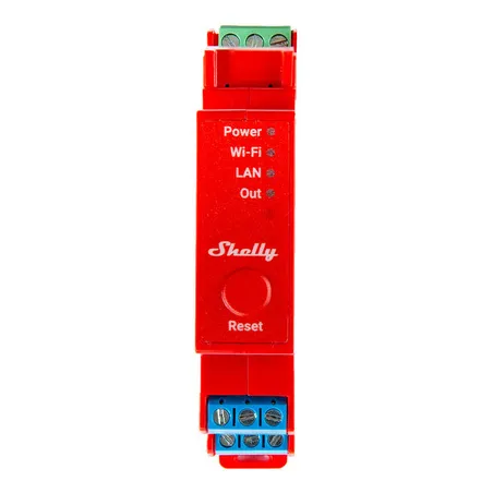 Shelly Pro 1PM DIN Rail Switch with Power measurement, 1 channel, WiFi/LAN